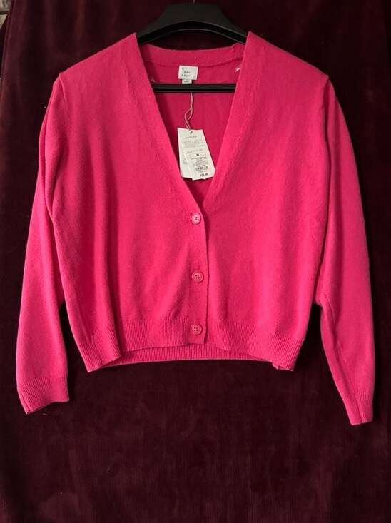 A New Day Sweaters - Women's V-Neck Button-Front Cardigan Sweater in Pink
C2